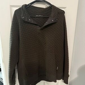Eddie Bauer Brown Quilted Top